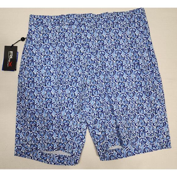 RLX Ralph Lauren classic shorts W34'' x L20'' Fish Print - Picture 1 of 7